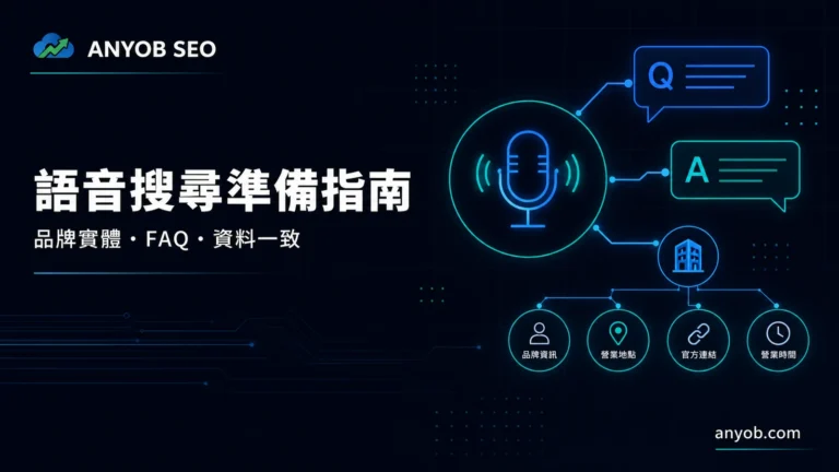 語音搜尋準備指南，聚焦品牌實體、常見問題與資料一致性